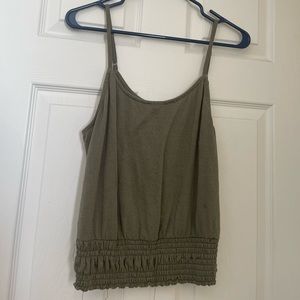 green tank top